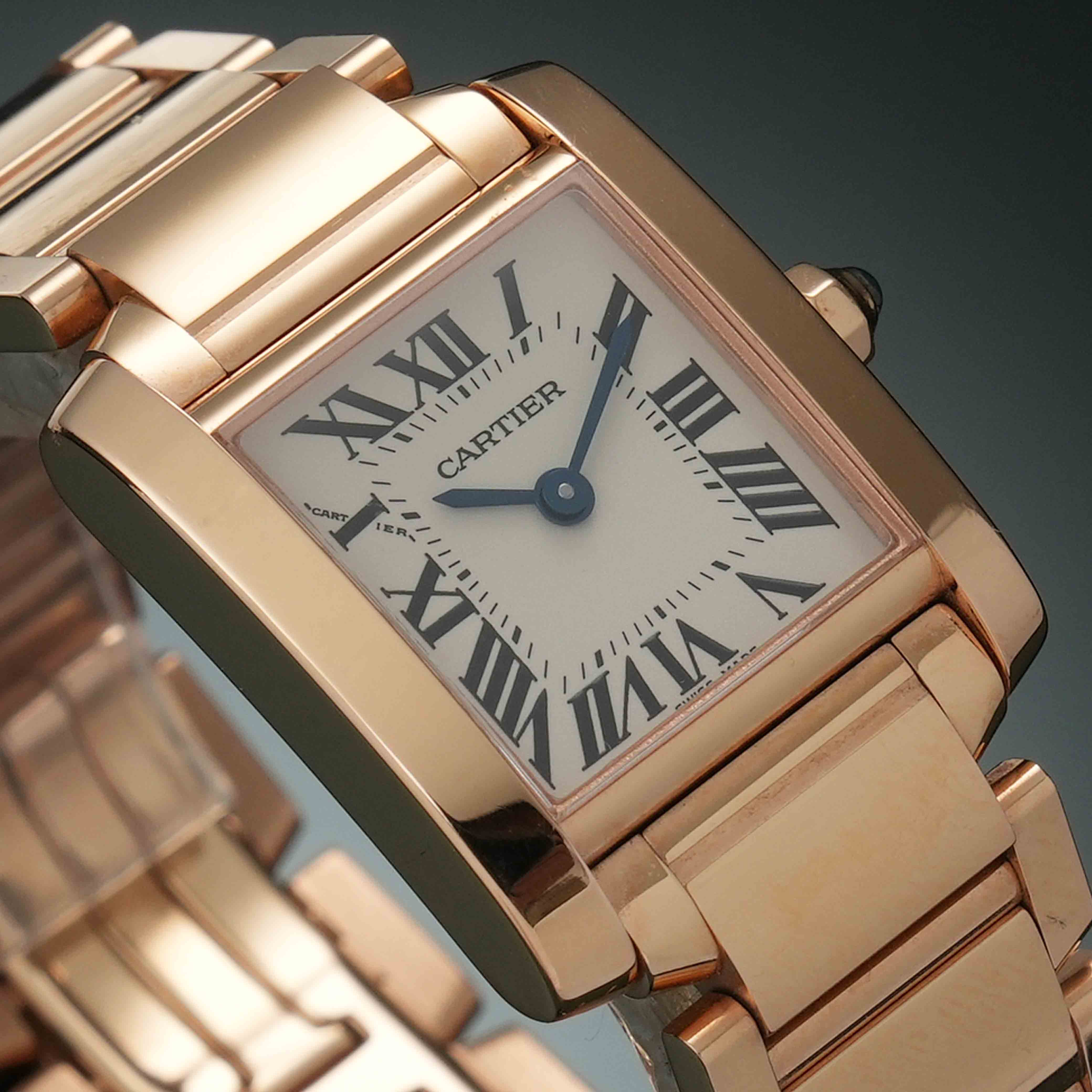 까르띠에 탱크 프랑세즈 스몰 골드 상세 이미지